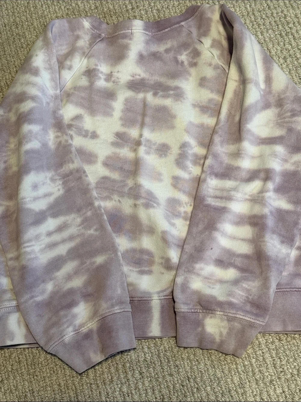 Crewcuts Lilac Tie-Dye Crewneck Sweatshirt - Lavender & White